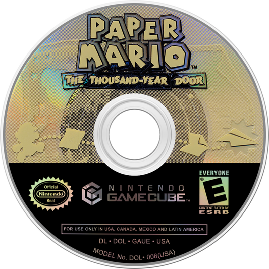 Paper Mario: The Thousand-Year Door – GameCube (GC) Gameplay Art for this GameCube Disk