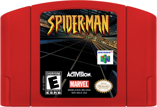 Spider-Man red cartridge for Nintendo 64 (N64) video game