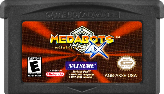 Medabots AX: Metabee game cartridge for Game Boy Advance (GBA) video game
