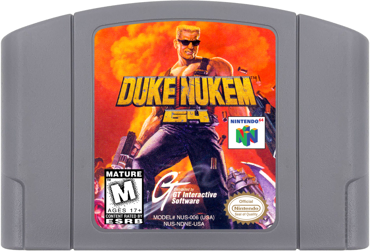 Duke Nukem 64 cartridge for Nintendo 64 (N64) video game