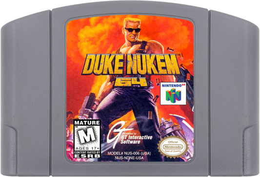 Duke Nukem 64 cartridge for Nintendo 64 (N64) video game