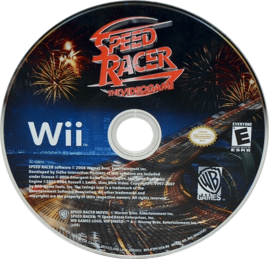 Speed Racer: The Video Game – Nintendo Wii (Wii) futuristic arcade racing action video game disc