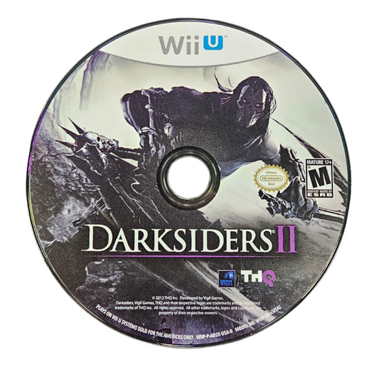 Darksiders II Nintendo Wii U for action role playing video game fans featuring open world exploration hack and slash combat challenging dungeons epic boss battles character progression fantasy adventure puzzle solving immersive gameplay collectible gaming appeal game disc