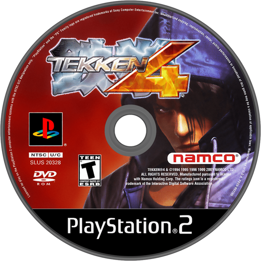 Tekken 4 – PlayStation 2 (PS2) video game disc, 3D fighting game.