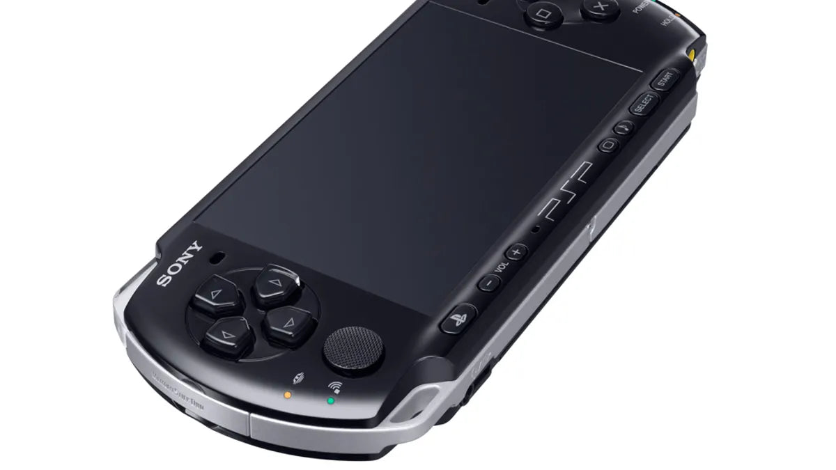 PSP 3000 handheld gaming console by Sony for portable video games.