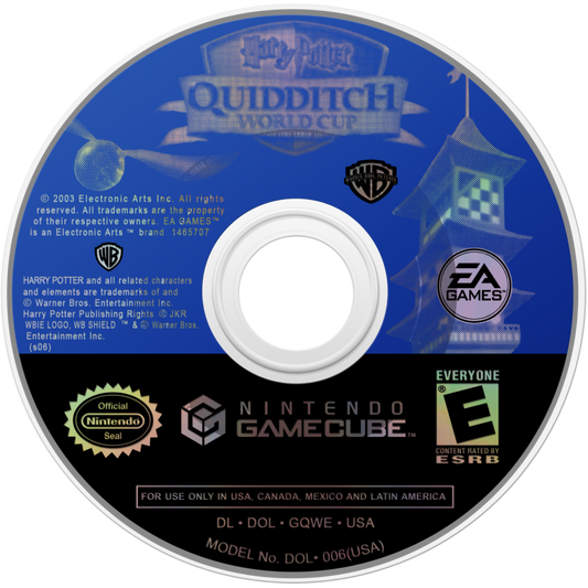 Harry Potter Quidditch World Cup GameCube game featuring fast-paced magical sports gameplay set in the Wizarding World