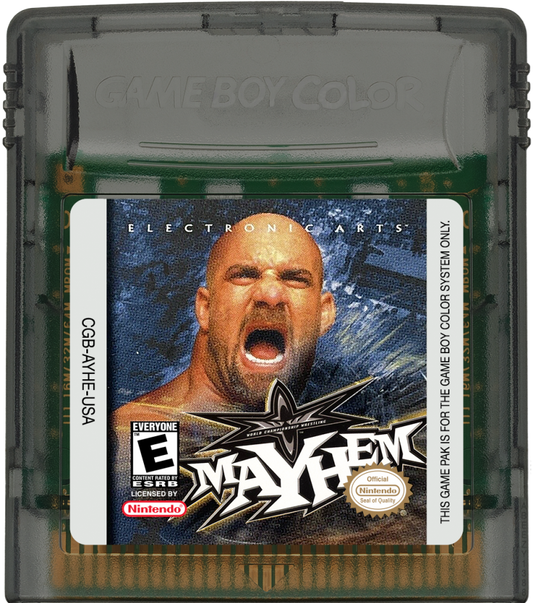 WCW Mayhem cartridge for Game Boy Color (GBC) video game
