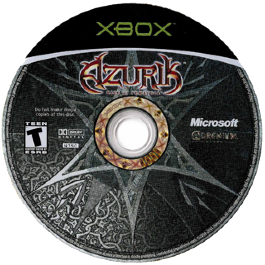 Azurik: Rise of Perathia disc art for Xbox (XBOX) video game