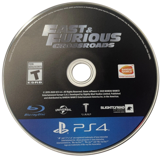 Fast and Furious: Crossroads – PlayStation 4 (PS4) video game disc, action racing by Bandai Namco Entertainment