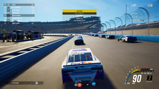 NASCAR 21 Ignition PlayStation 4 PS4 racing simulation video game Unreal Engine graphics rFactor 2 physics engine official 2021 NASCAR Cup Series license Chase Elliott Bubba Wallace Ryan Blaney cover drivers career mode paint booth customization online multiplayer up to 40 players authentic stock car racing experience gameplay