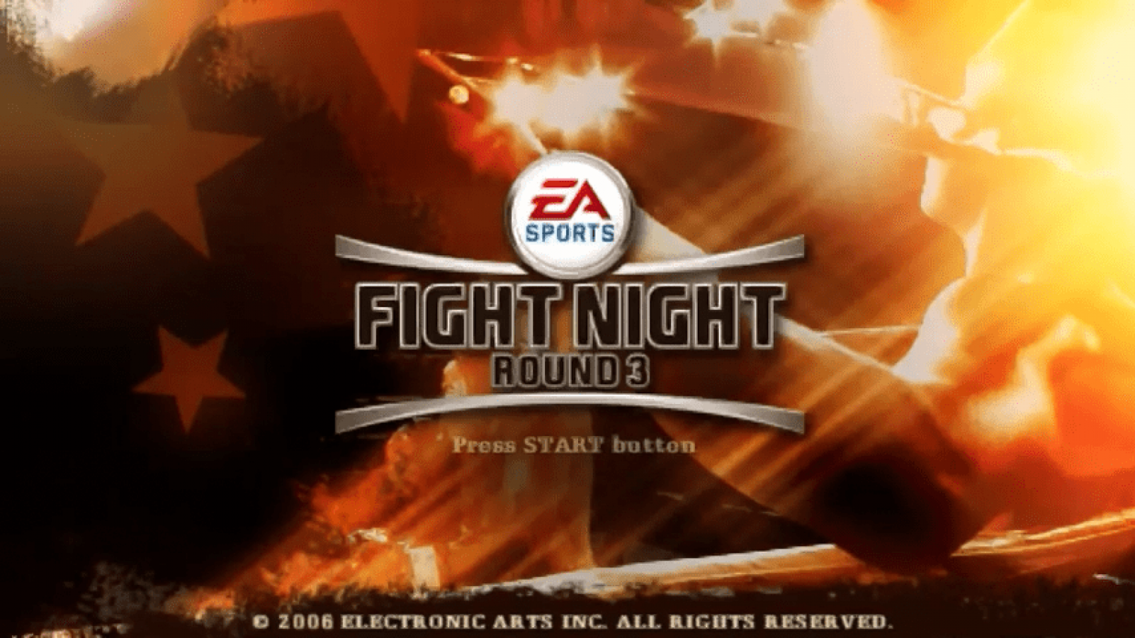 Fight Night Round 3 UMD title screen for PlayStation Portable video game