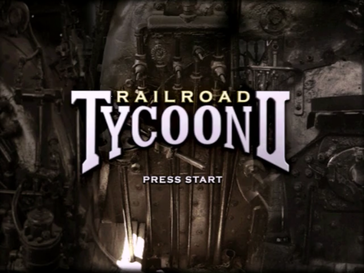 Railroad Tycoon II Gold Edition title screen for Sega Dreamcast (DC) video game