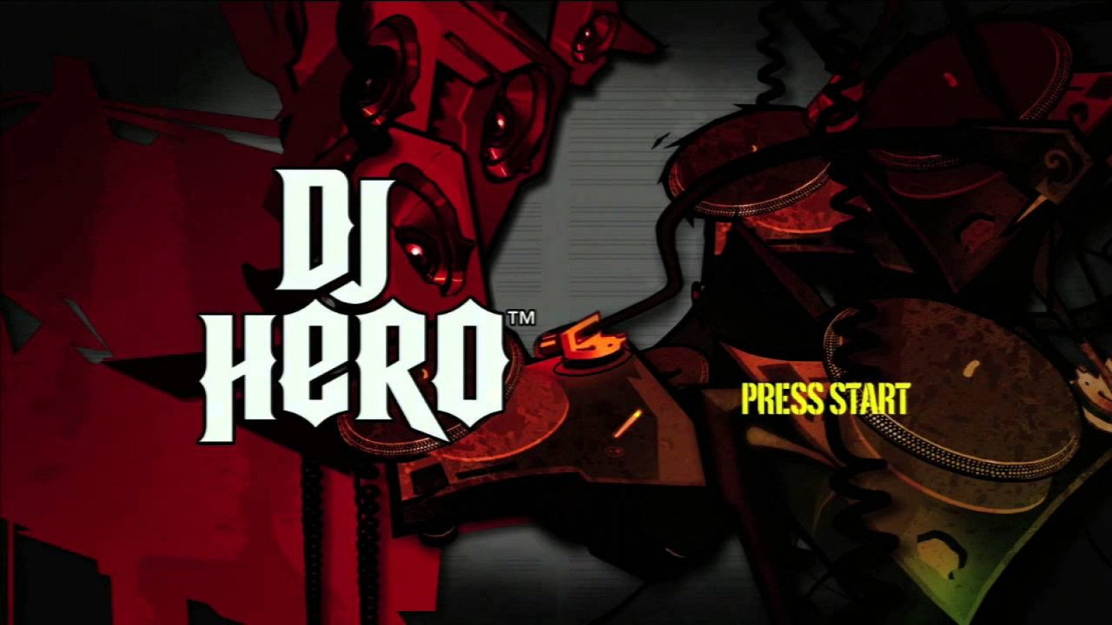 DJ Hero title screen for PlayStation 3 (PS3) video game