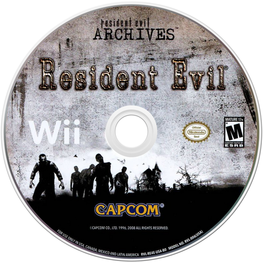 Resident Evil Archives Resident Evil Nintendo Wii Wii for retro video game enthusiasts featuring survival horror gameplay zombie encounters mansion exploration puzzle solving resource management classic horror atmosphere and collectible gaming appeal disc