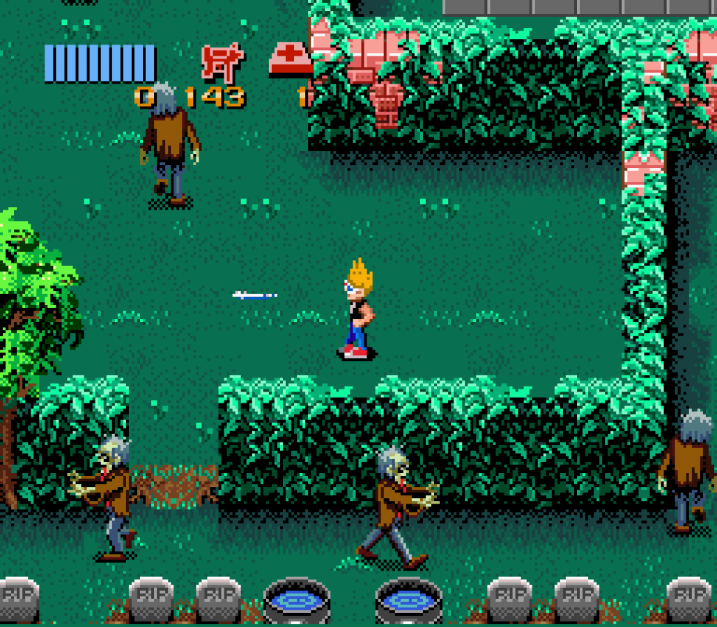 Zombies Ate My Neighbors gameplay image for Super Nintendo Entertainment System (SNES) retro video game