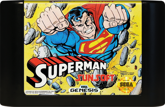 Superman cartidge for Sega Genesis (GEN) video game