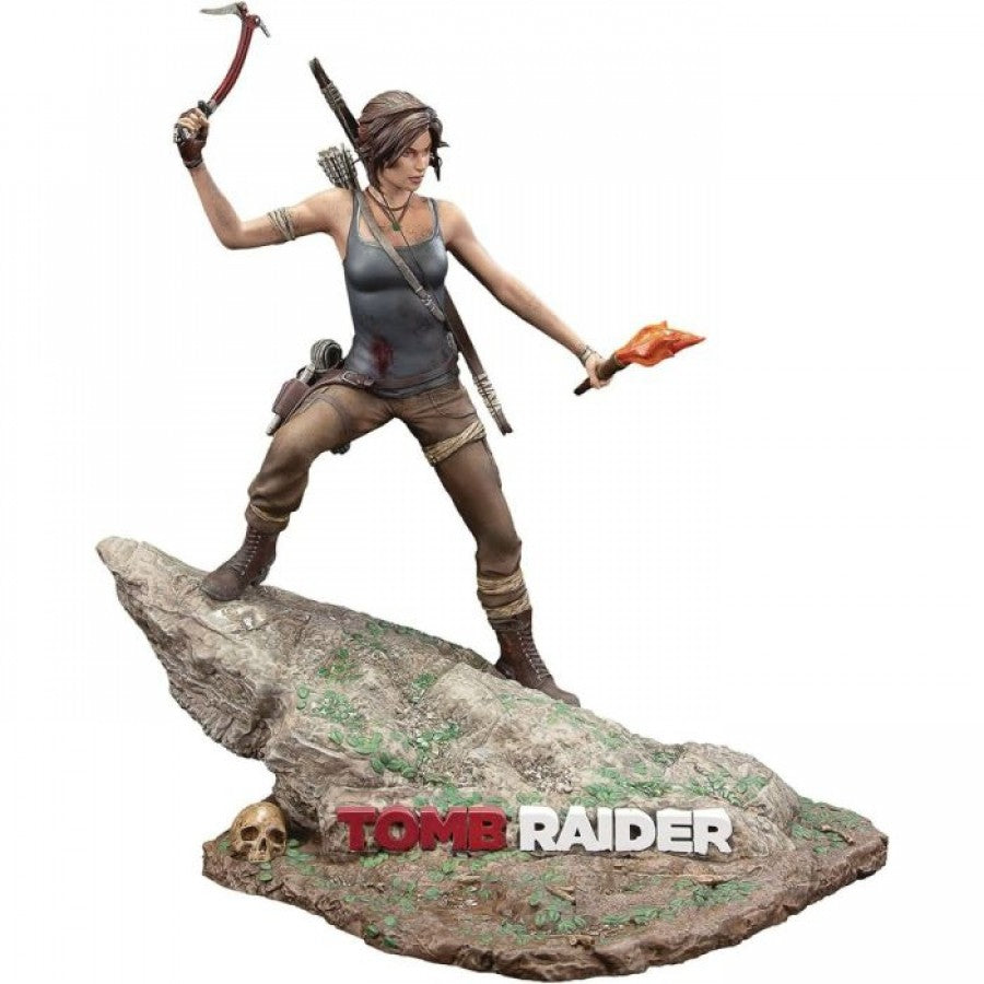 Tomb Raider 11 Inch Statue collectible video game statue featuring Lara Croft detailed character sculpt iconic adventurer design dynamic pose 11 inch size display collectible Tomb Raider merchandise gaming memorabilia and pop culture collectible appeal