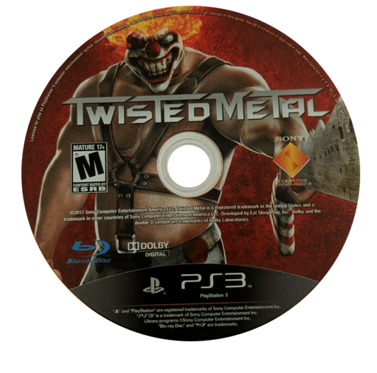 Twisted Metal disc for PlayStation 3 (PS3) video game