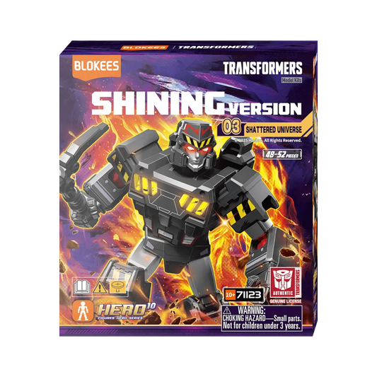 Blokees Transformers 4 inch Shining Version 03 Shattered Universe (71123) Blind Box 6-Pieces Set 0425 Collectible Figures Autobot Decepticon
