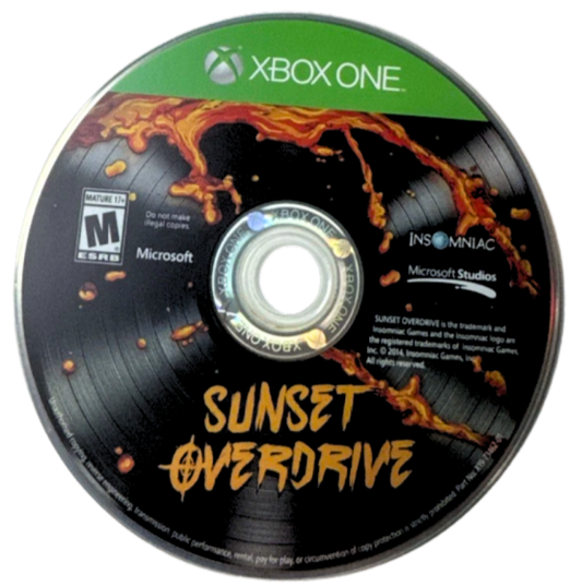 Sunset Overdrive – Xbox One (XONE) disc for open-world action-adventure shooter video game