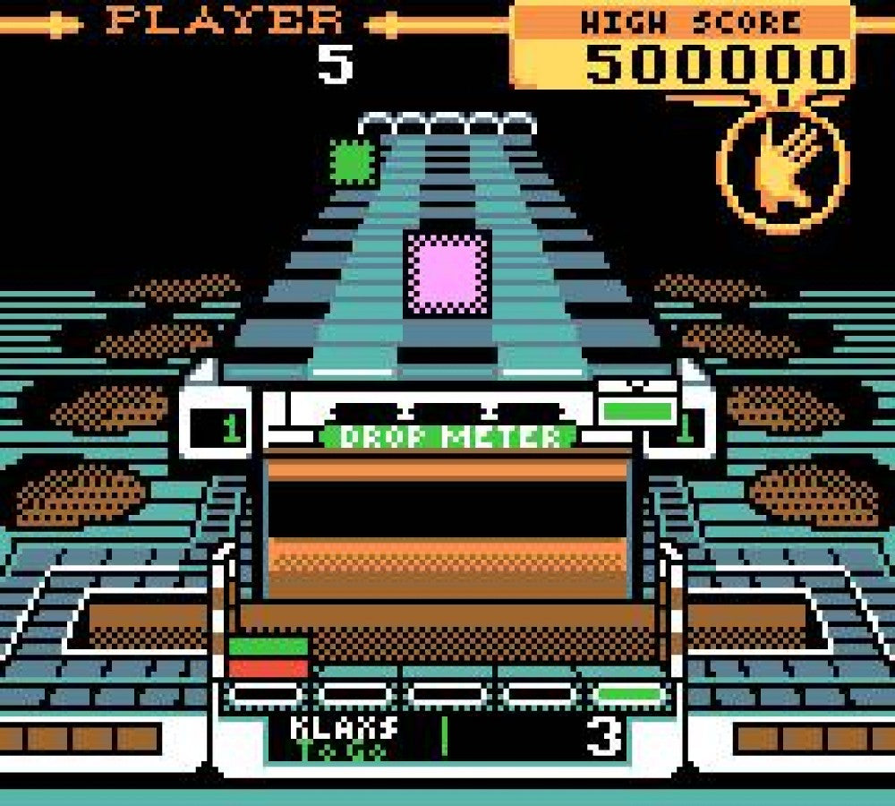 Klax Game Boy Color puzzle video game gameplay