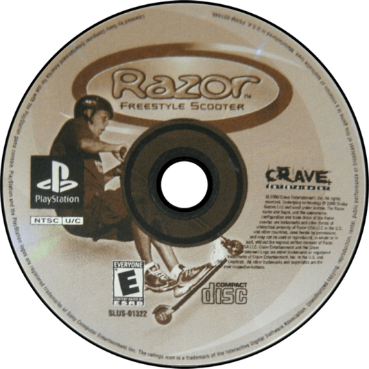 Razor Freestyle Scooter PS1 PlayStation 1 extreme sports scooter riding game trick based arcade gameplay retro video game disc