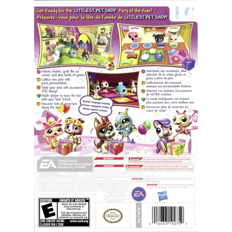 Littlest Pet Shop: Friends – Nintendo Wii (Wii) family-friendly pet simulation adventure video game back of case