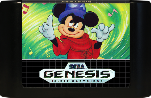 Fantasia Sega Genesis retro video game platformer cartridge (1991)