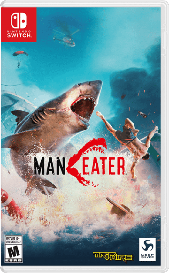 Maneater – Nintendo Switch (NS) cover art for video game for NS