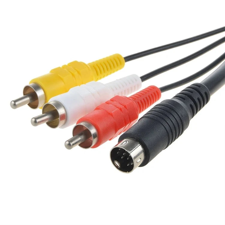AV cords compatible with Sega Genesis Model 2 and Model 3 retro gaming consoles