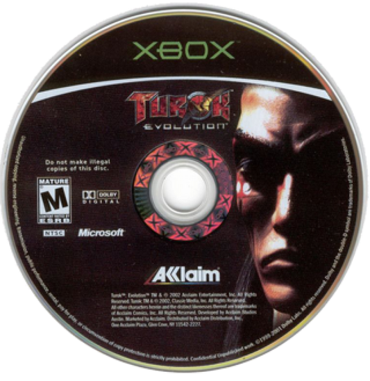 Turok Evolution – Xbox (XBOX) Front Disc Art Video Game
