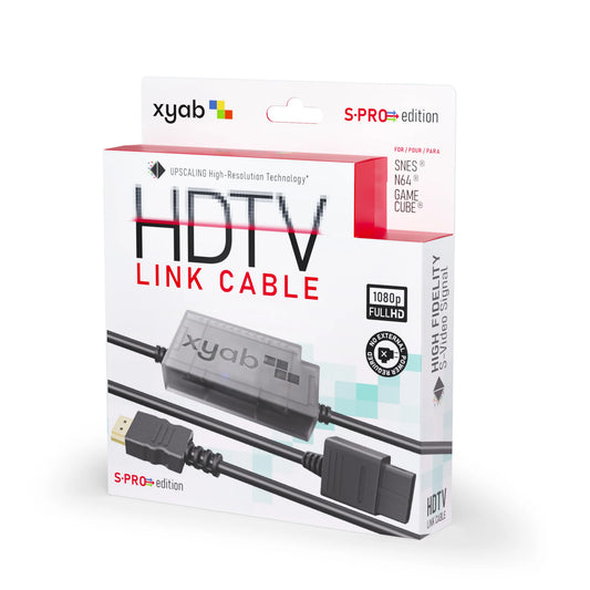 SPRO HD Link Cable for N64 GC SNES high definition retro gaming cable featuring analog video output crisp HDMI connectivity multi-platform compatibility and enhanced classic console display quality