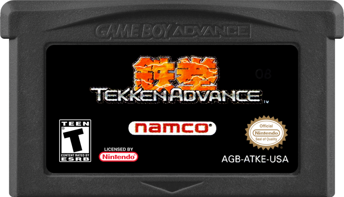 Tekken Advance cartridge art for Game Boy Advance (GBA) video game