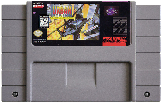 Urban Strike SNES game cartridge for the Super Nintendo system.