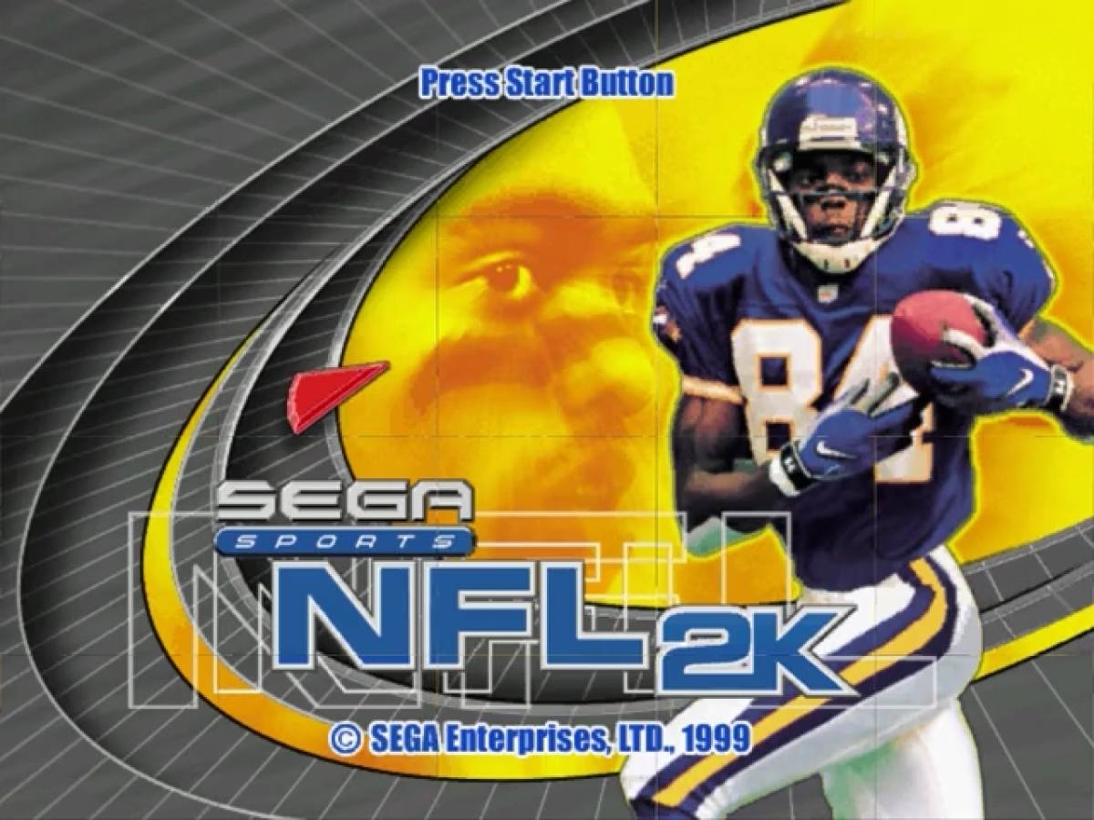 NFL 2K title screen for Sega Dreamcast (DC) video game
