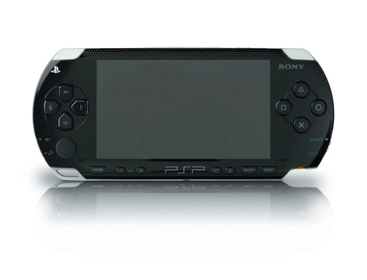 PSP 1000 handheld console featuring classic portable design with widescreen display for retro gaming