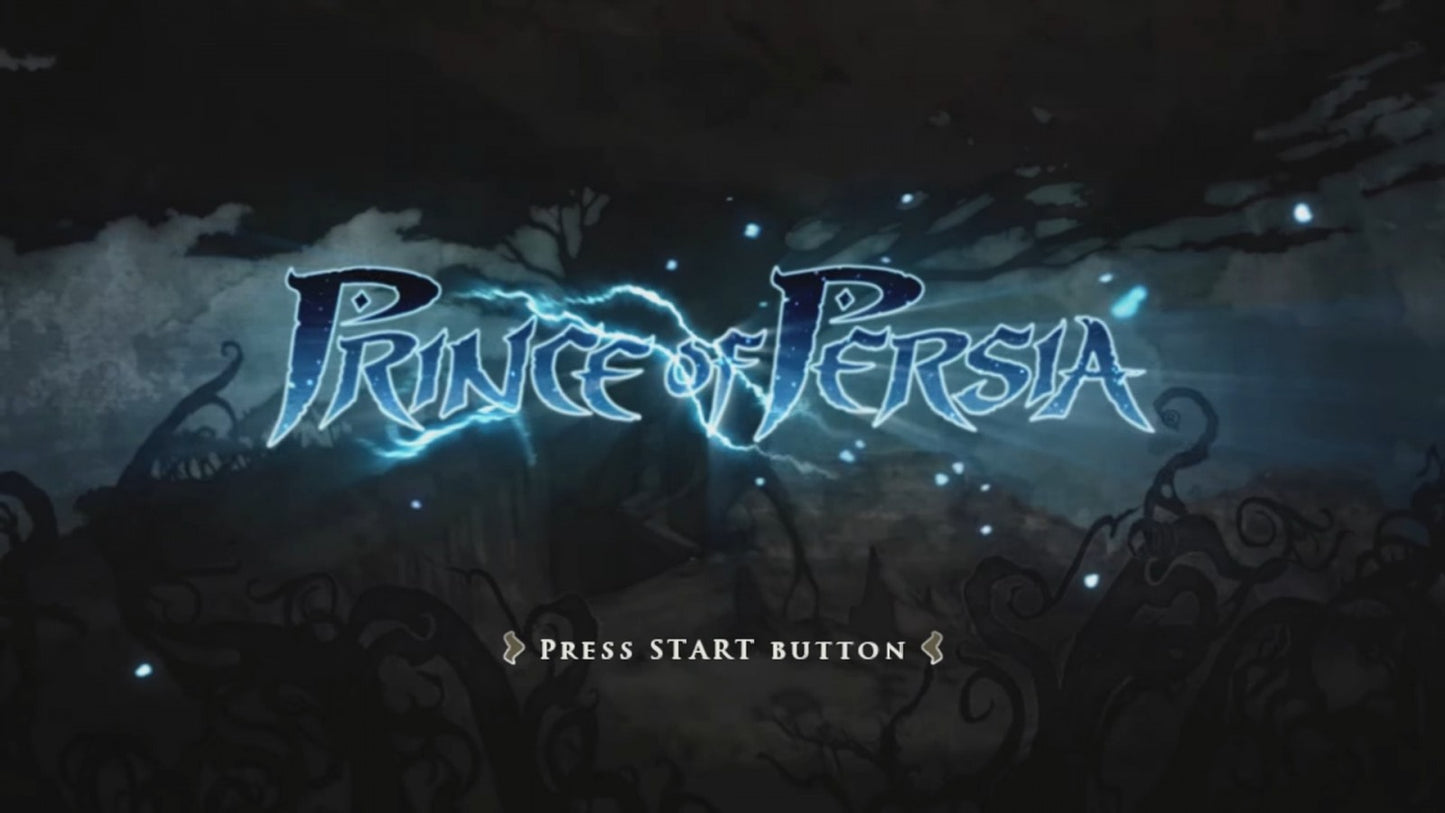 Prince of Persia start screen for Xbox 360 (X360) action-adventure platformer video game