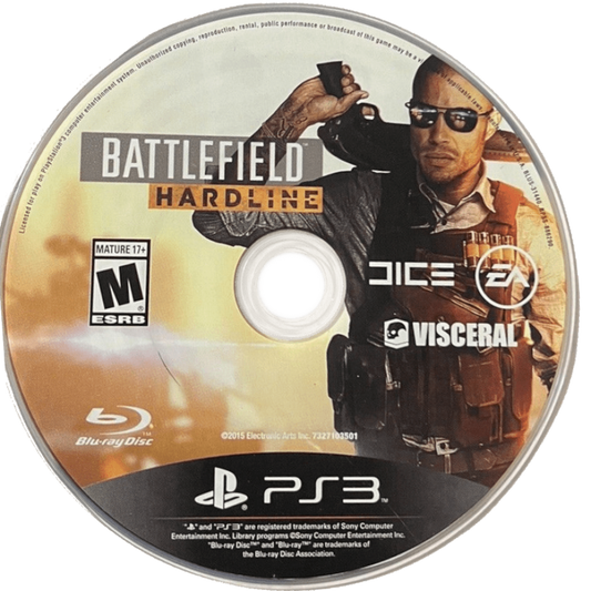 Battlefield: Hardline disc for PlayStation 3 (PS3) video game