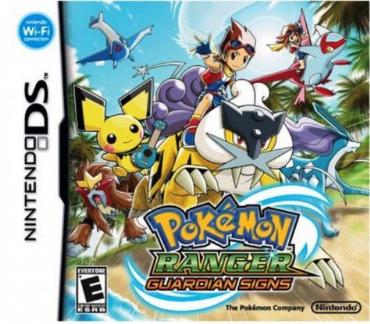 Pokémon Ranger: Guardian Signs cover art for Nintendo DS (DS) action RPG adventure video game