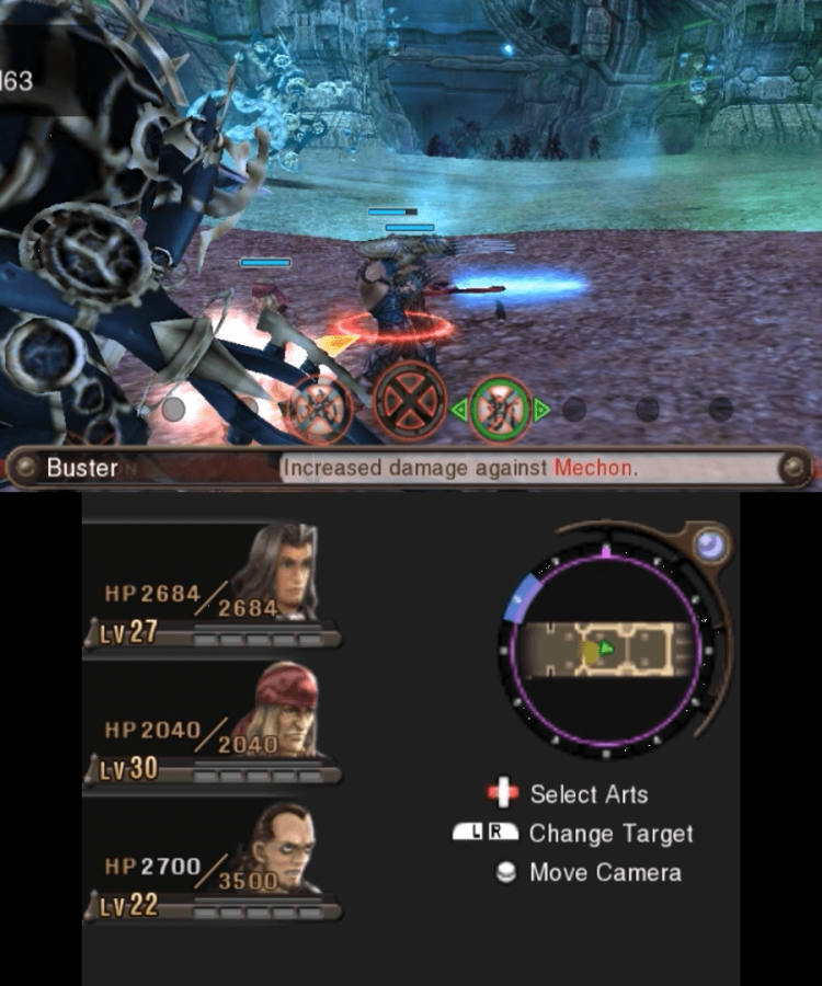 Xenoblade Chronicles 3D gameplay for Nintendo 3DS (3DS) action role-playing video game