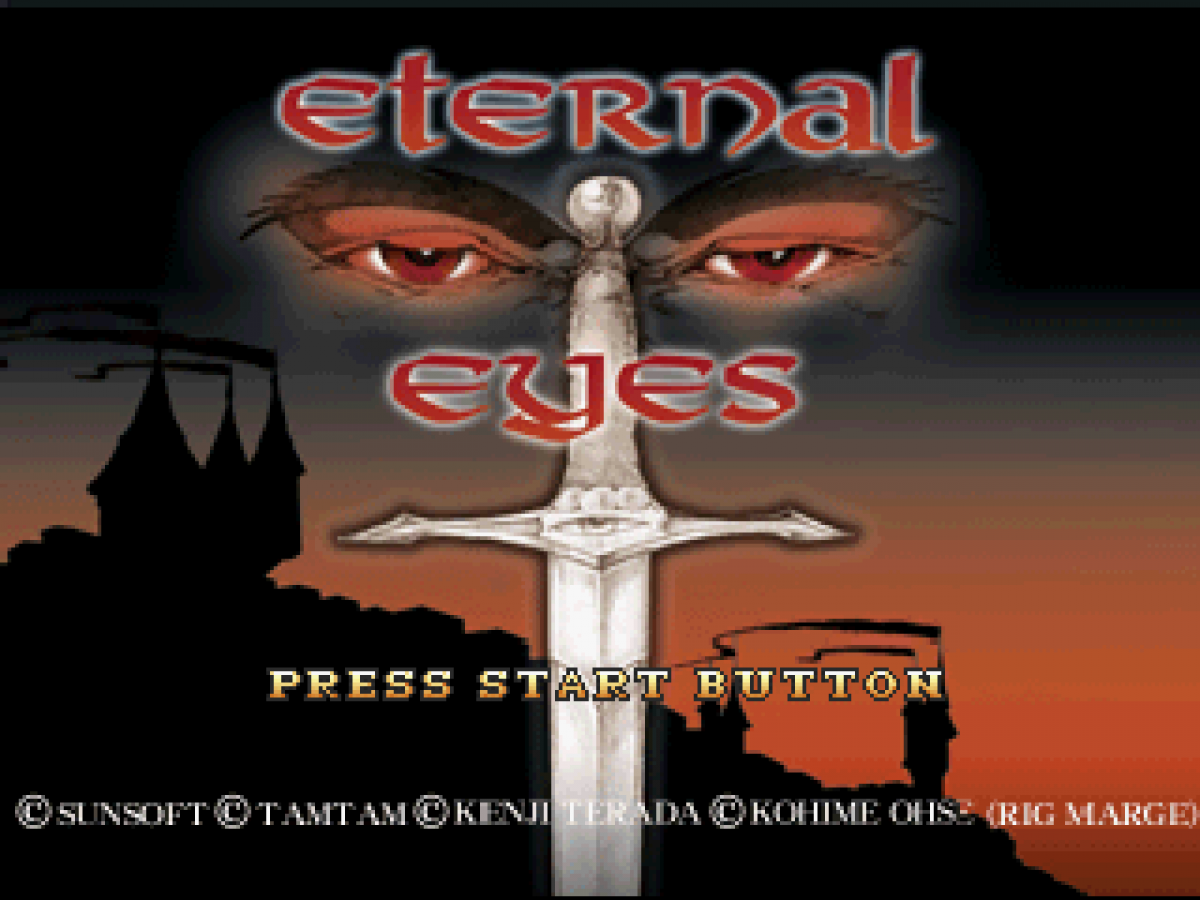 Eternal Eyes titlepage for PlayStation 1 (PS1) retro video game