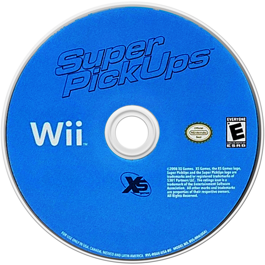 Super Pickups Nintendo Wii for off road racing video game fans featuring pickup truck driving rugged terrain racing events vehicle customization challenging tracks arcade style gameplay stunt action and multiplayer competition collectible gaming appeal disc