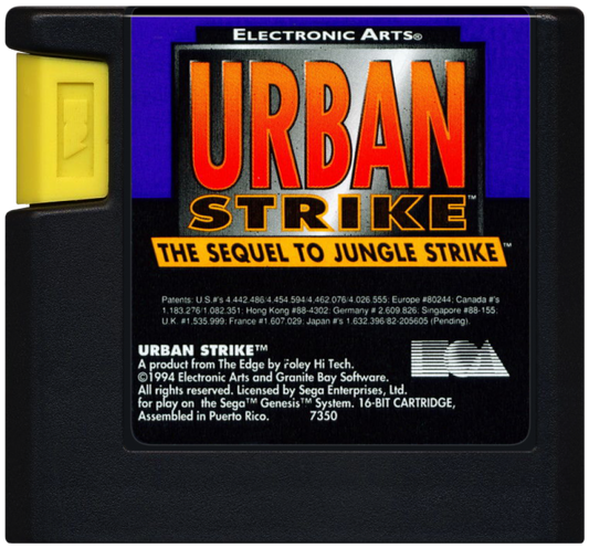 Urban Strike cartridge for Sega Genesis (GEN) video game