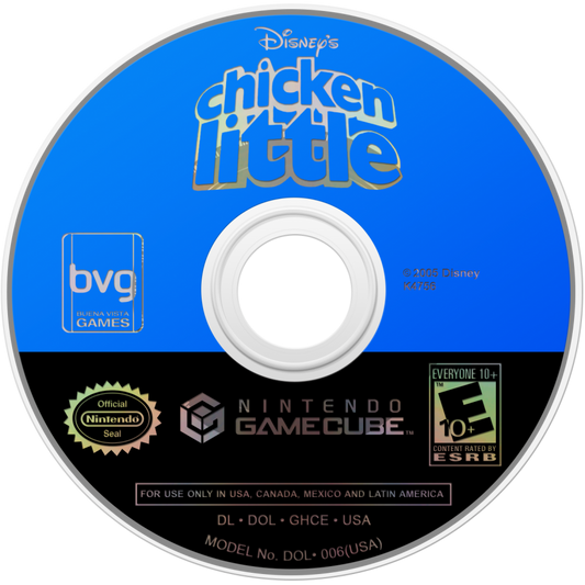 Disney Chicken Little disc for GameCube (GC) action-adventure platformer video game