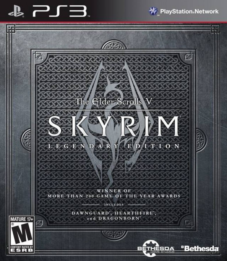 The Elder Scrolls V Skyrim Legendary Edition cover art for PlayStation 3 PS3 video game