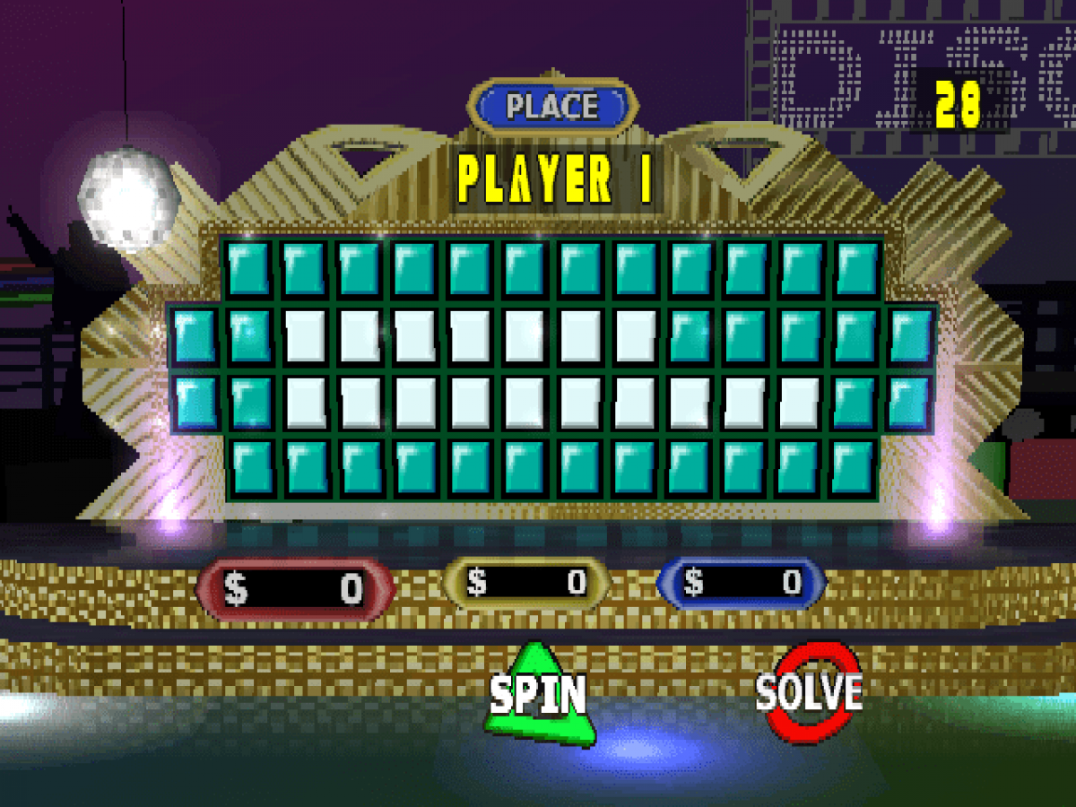 Wheel of Fortune: 2nd Edition gameplay for PlayStation 1 (PS1) game show puzzle video game