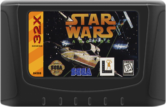 Star Wars Arcade Sega 32X retro video game rail shooter cartridge (1994)