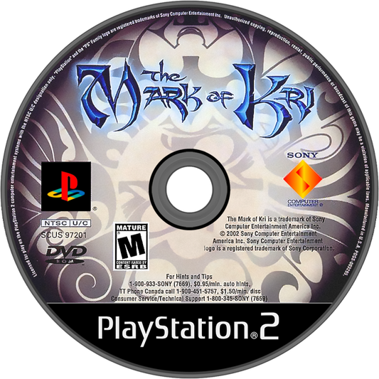 The Mark of Kri disc art for PlayStation 2 (PS2) video game