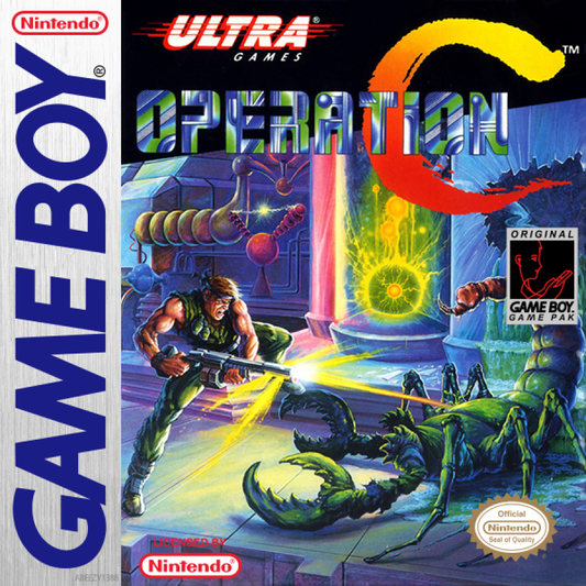 Operation C cover art for Game Boy (GB) video game