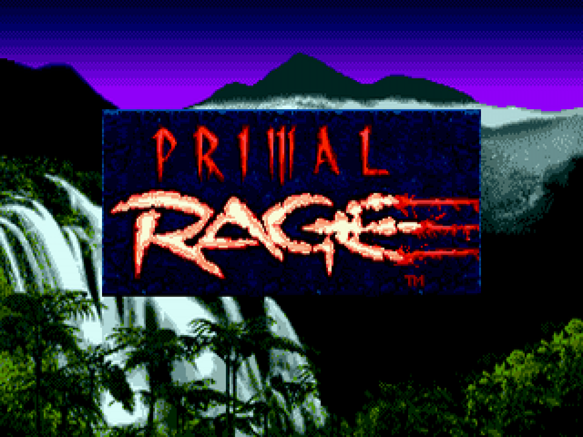 Primal Rage title screen for Sega Genesis (GEN) video game